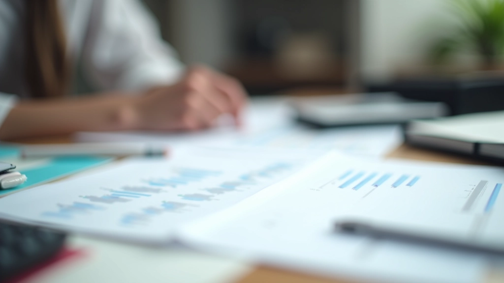 Pracovní stůl s daňovými formuláři a financemi